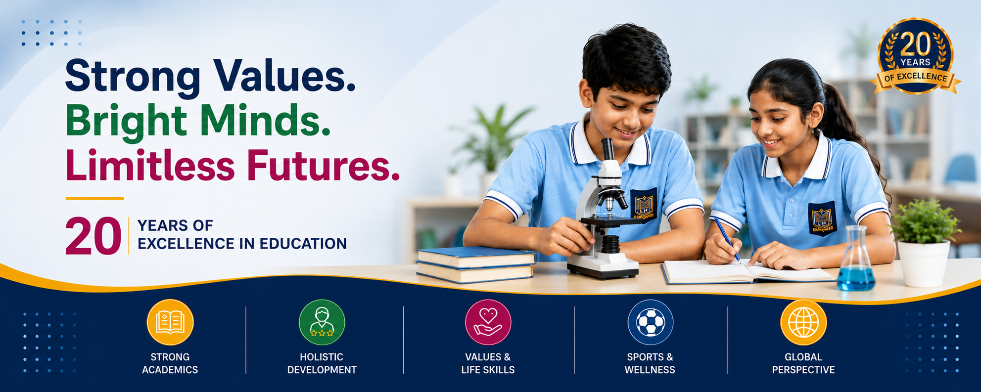 LM School – Shaping Today, Inspiring Tomorrow. 20 Years of Excellence in Education.
